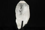 Glassy Quartz Crystal on Metal Stand - High Quality Display #206905-1
